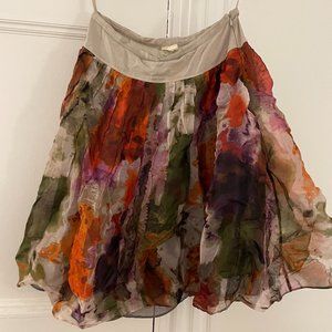 Anthropologie Watercolor Skirt